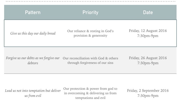 Changes to Prayer Meeting Dates